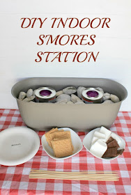 DIY Indoor S'mores Station #LetsMakeSmores #ad