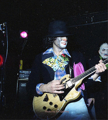 Condor on stage at Circus Circus rock club Halloween Party early 1980's