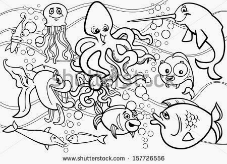 Cartoon Fish Black And White