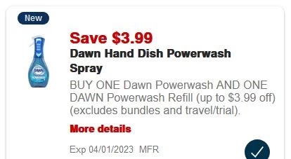 $3.99 off one Dawn Platinum Powerwash Dish Spray CVS APP MFR Digital Coupon (go to CVS App)