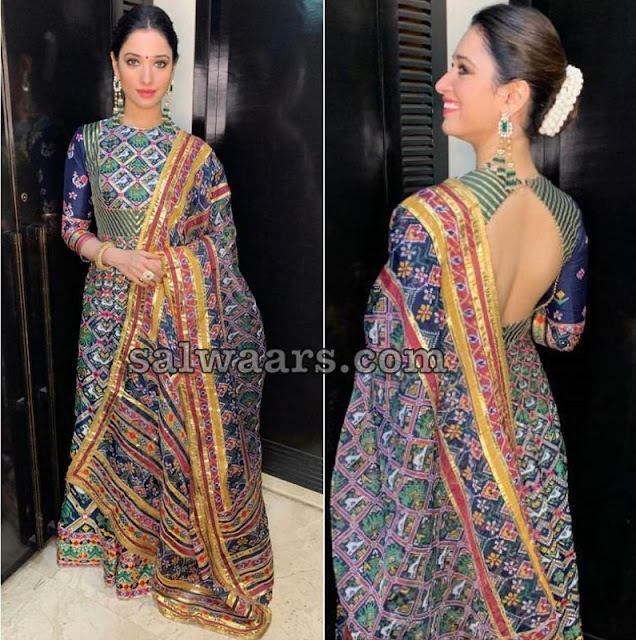 Tamannah in Ikkat Salwar Kameez