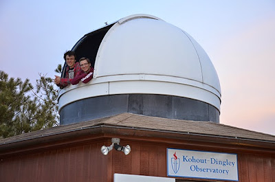 Students Prepare to Observe at the Observatory.