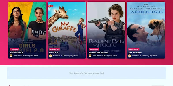  Movie Hut Premium Blogger Template Free Download 2022