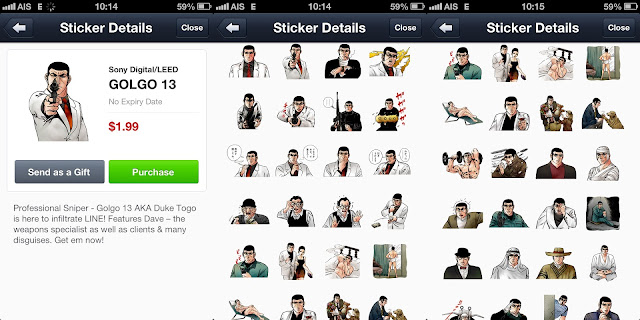  GOLGO 13 line stickers