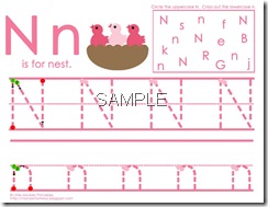 Nn handwriting