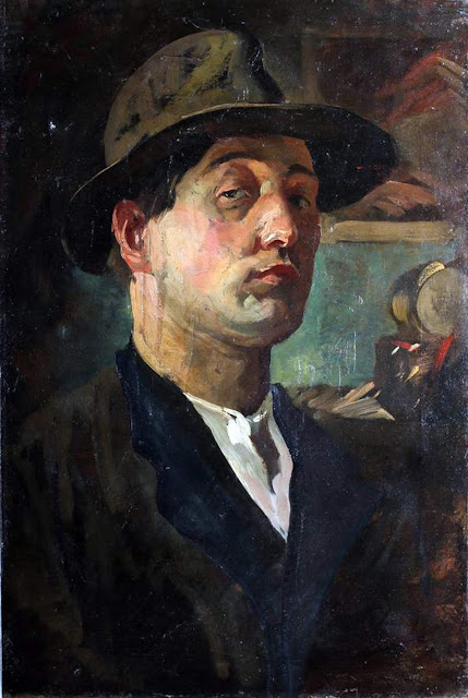 John Rathbone Harvey, Self Portrait, Portraits of Painters, John Rathbone, Fine arts,  Rathbone Harvey, Portraits of painters blog, Paintings of John Rathbone, Painter  John Rathbone