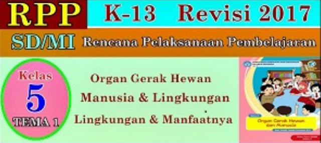 Download RPP Kurikulum 2013 SD/MI Kelas 5 Tema 1 s.d 3 Terbaru