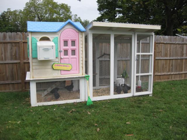 this great blogpost on re-using a child's play house as a Chicken coop ...