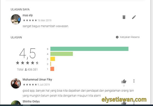 ranting aplikasi quora di playstore android