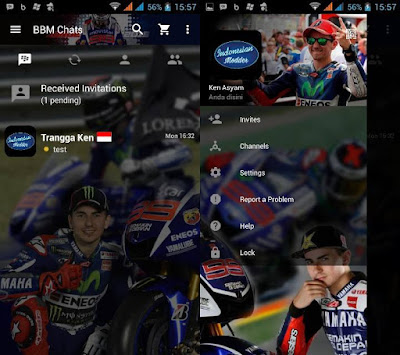 BBM MOD Tema Moto GP Jorge Lorenzo v3.0.0.18 Apk Terbaru 2016 GRATIS