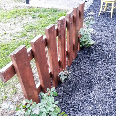 DIY Rustic fence with climbing roses | On The Creek Blog