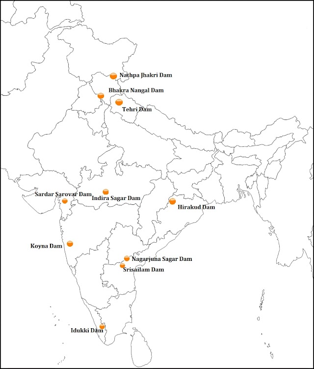 Bharat Ke Pramukh Bandh - भारत के  प्रमुख बांध