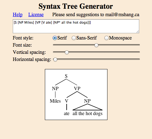 SFALingBlog: Spotlight on Linguistic Tools: Syntax Tree Generator