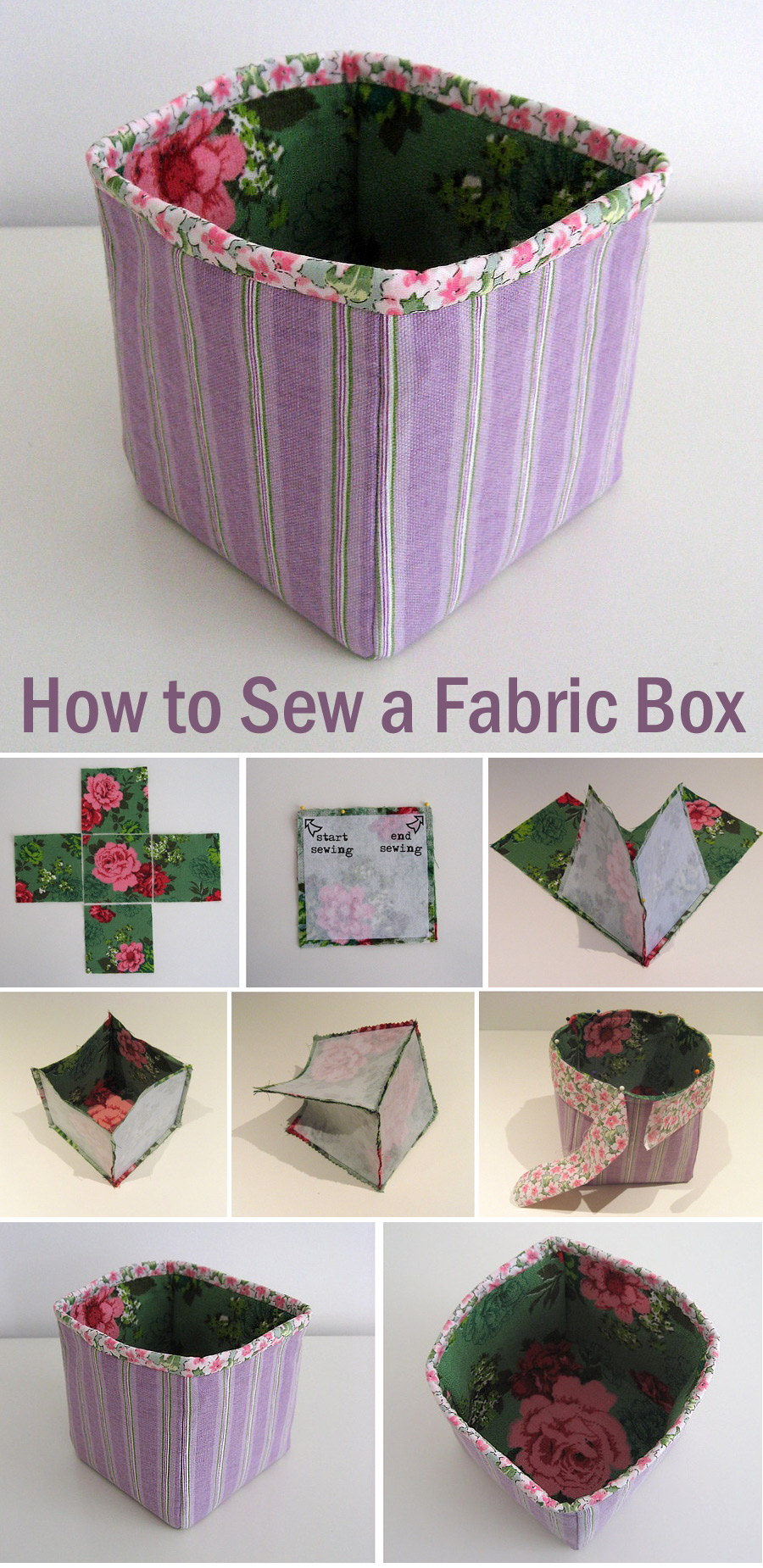 Tutorial: How to Sew a Fabric Box