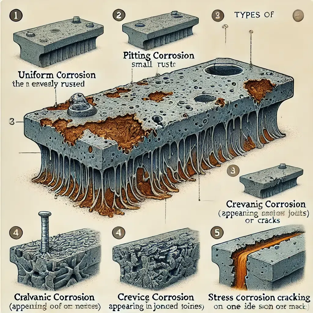 Types of Corrosion of Irons