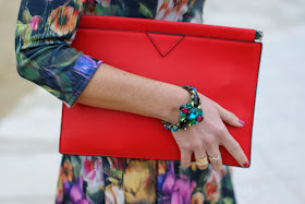 Mercantia salome bracciale, Zara red clutch, Fashion and Cookies, fashion blogger