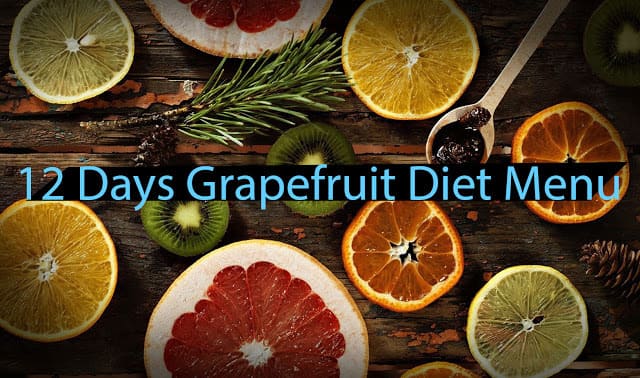 12 Days Grapefruit Diet Menu