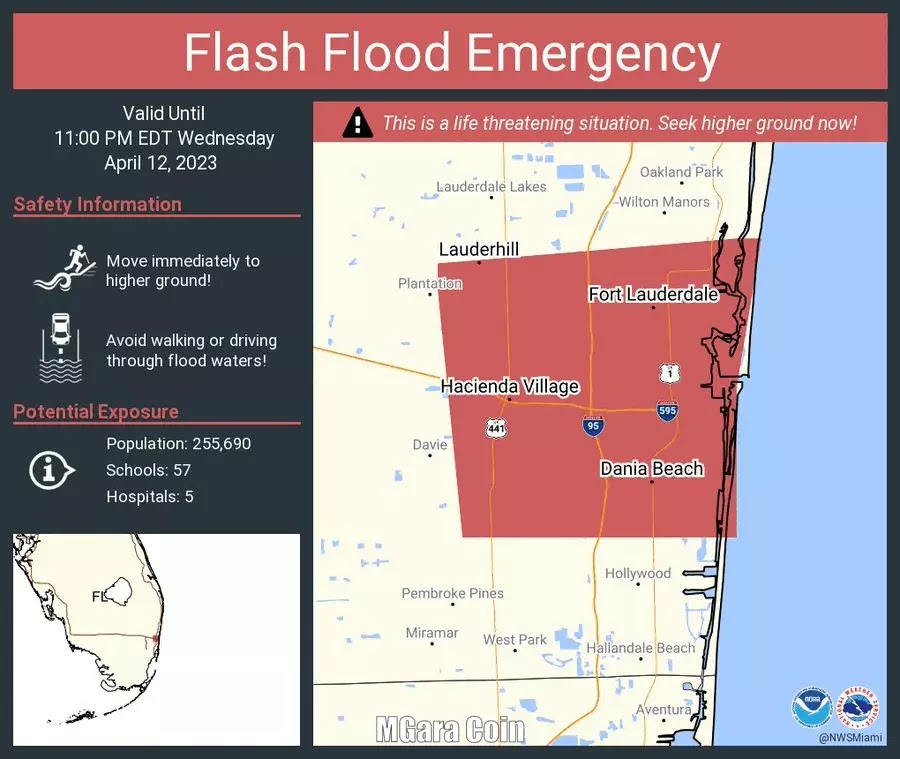 A flash flood Emergency has been declared for the communities