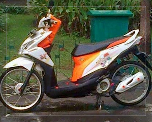 Foto modifikasi motor beat yang simple sederhana bagus 