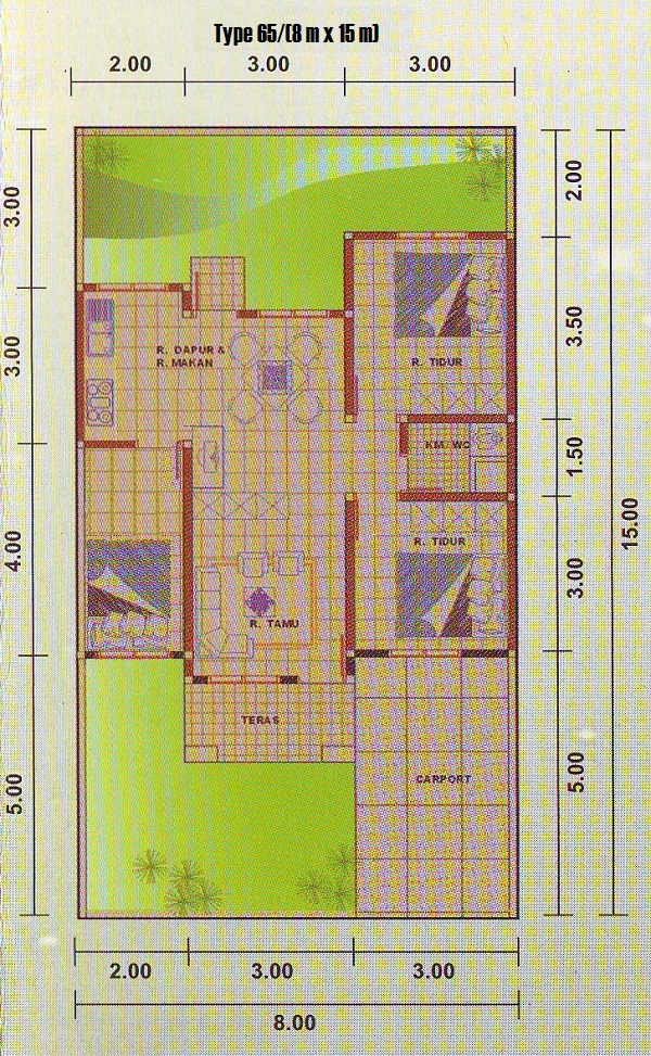  Rumah  Minimalis Taman Harapan Permai