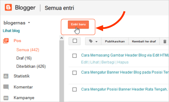 Cara Upload Gambar ke Hosting Blogger