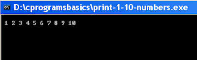 c-program-print-natural-numbers-output