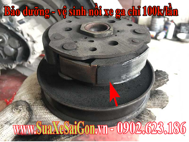 Bảo dưỡng, vệ sinh nồi xe Click 125 tại Tp.HCM