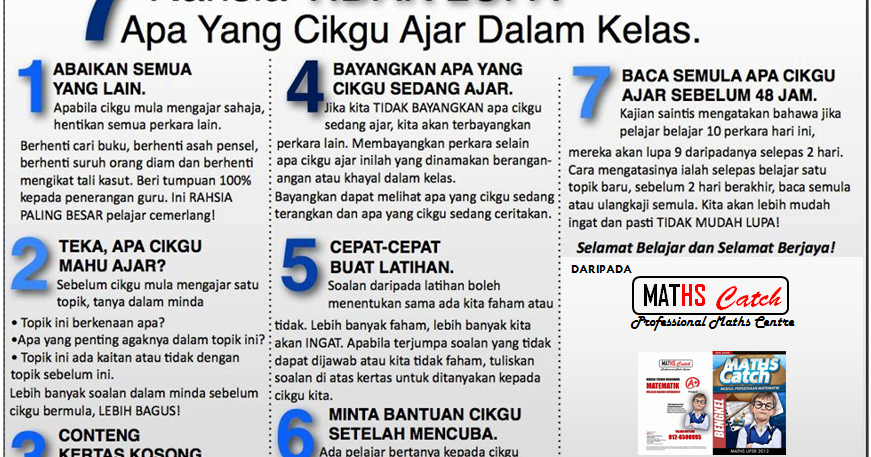 KERTAS SOALAN RAMALAN MATEMATIK: '7 Rahsia TIDAK LUPA apa 