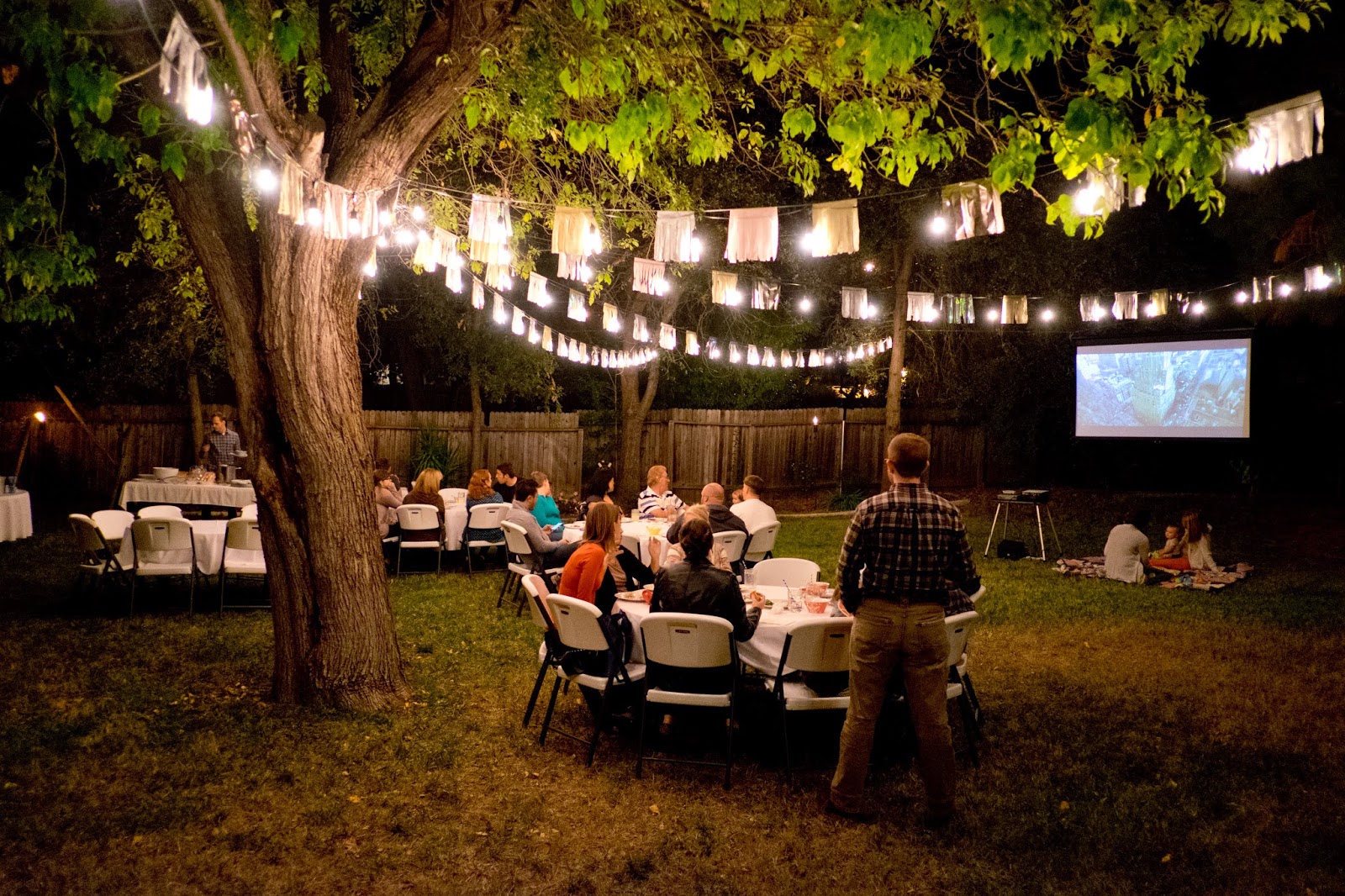 Domestic Fashionista Fall Backyard Birthday Party and Movie Night