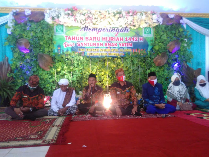 Kepala Desa Wonokerto Gucialit H.Tupin saat memberi sambutan