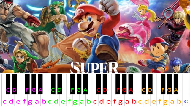 World of Light (Super Smash Bros. Ultimate Theme) Hard Version Piano / Keyboard Easy Letter Notes for Beginners