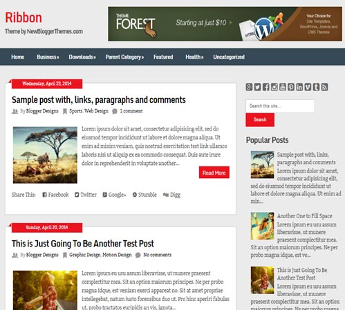 Ribbon Blogger Template