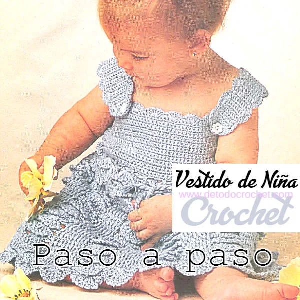 vestido bebe crochet