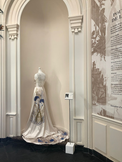 Robe de mariée Agapanthes, exposition des Ateliers d'Art de France 2022