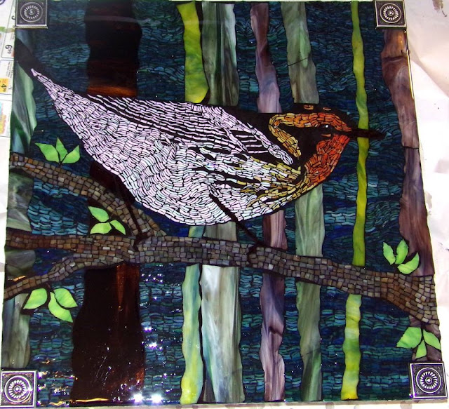 Glass mosaic art made by Kashena Hottinger