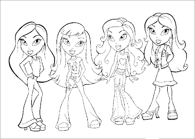 Bratz Dolls coloring page