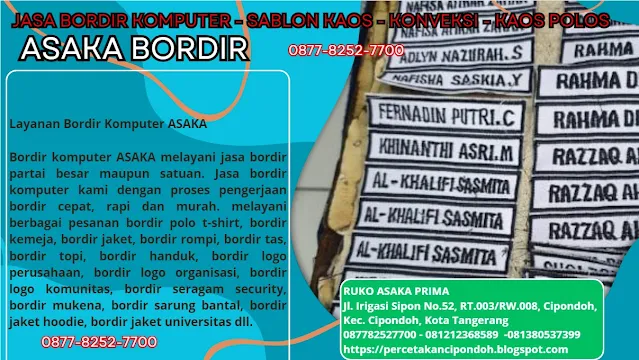 jasa bordir komputer,jasa bordir,jasa bordir komputer murah,jasa bordir komputer satuan,bordir komputer,bordir kaos,bordir murah,jasa bordir komputer di cipondoh,bordir logo,bordir topi,bordir tas,bordir satuan,jasa bordir komputer terdekat,asaka bordir,rema bordir komputer,bordir seragam,harga jasa bordir komputer,bordir masker,bordir komputer tangerang,bordir skpd,bordir emblem,bordir komputer cipondoh,bordir komputer terdekat