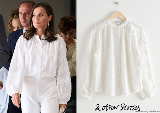 Queen Letizia wore & Other Stories White Band Collar Blouse