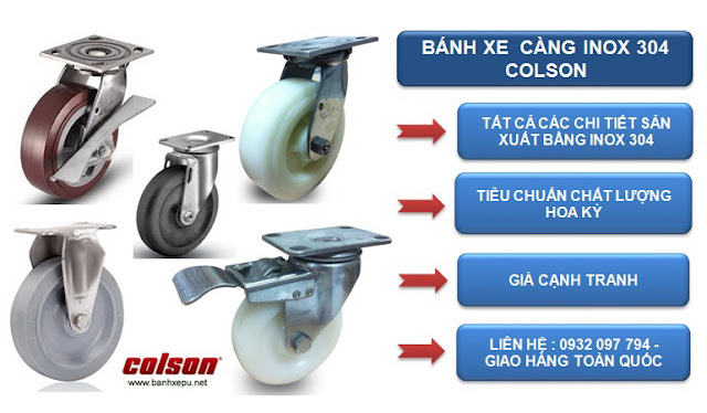 Bánh xe công nghiệp Colson tại Biên Hòa Đồng Nai www.banhxepu.net