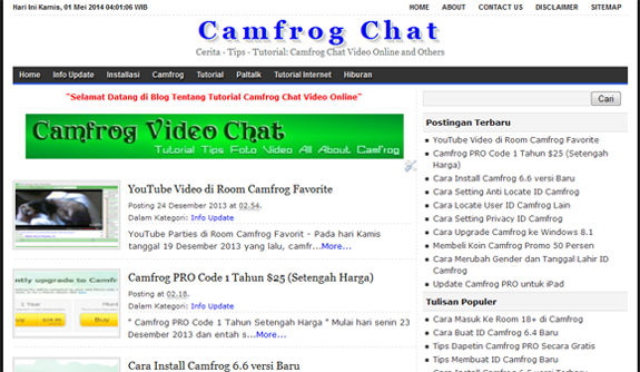 Template Camfrog Chat Blog Lama