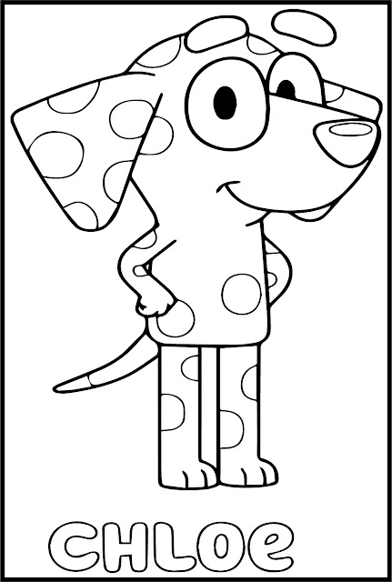 Chloe from Bluey coloring pages printable