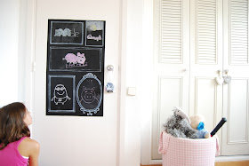 Chalkboard with frames DIY. Tutorial pizarra fácil