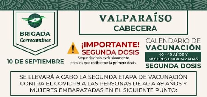 Aplicarán segunda dosis de vacuna contra Covid-19 a adultos de 40 a 49 años