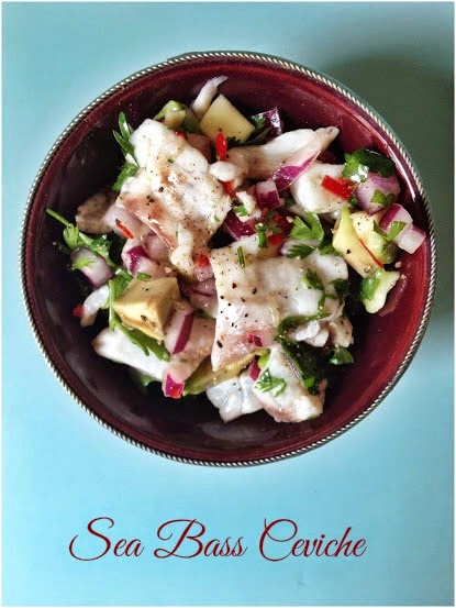 Celia's Saucer: Sea Bass Ceviche 