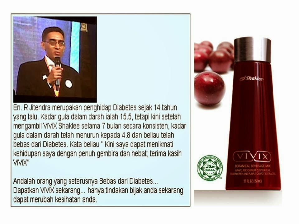 Vivix Shaklee Membantu Merawat Diabetes