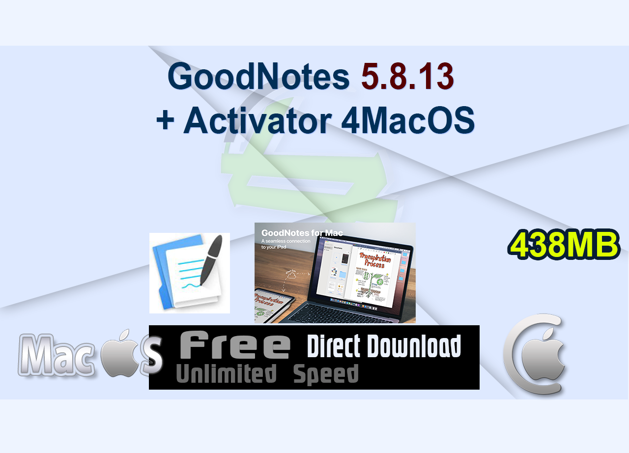 GoodNotes 5.8.13 + Activator 4MacOS