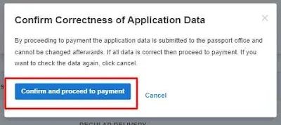 Confirm and proceed to payment