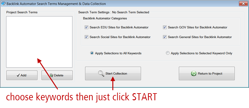 Backlink Automator easy to use