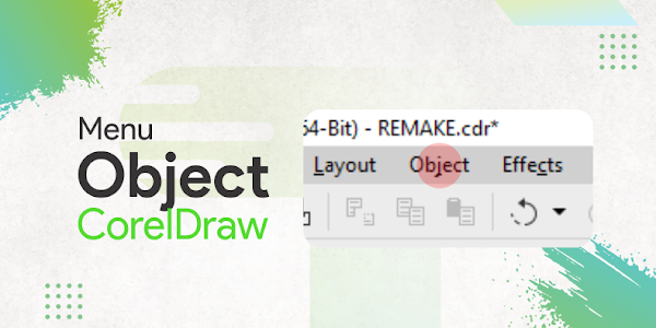 MENU OBJECT COREL DRAW