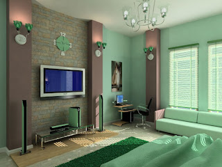 bedroom green style ideas with modern